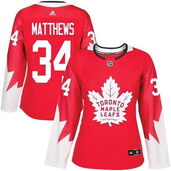 Damen Toronto Maple Leafs Trikot Auston Matthews 34 Rot Alternate Authentic Alternate